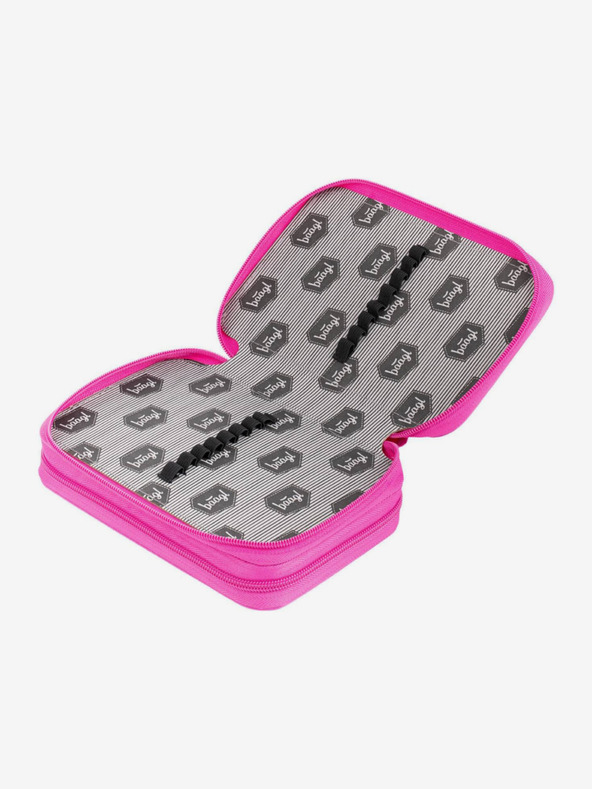 BAAGL  Розов училищен моливник двуетажен лого розов Baagl