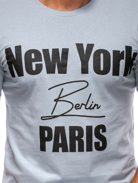 Edoti Мъжка тениска с щампа - сива EDOTI