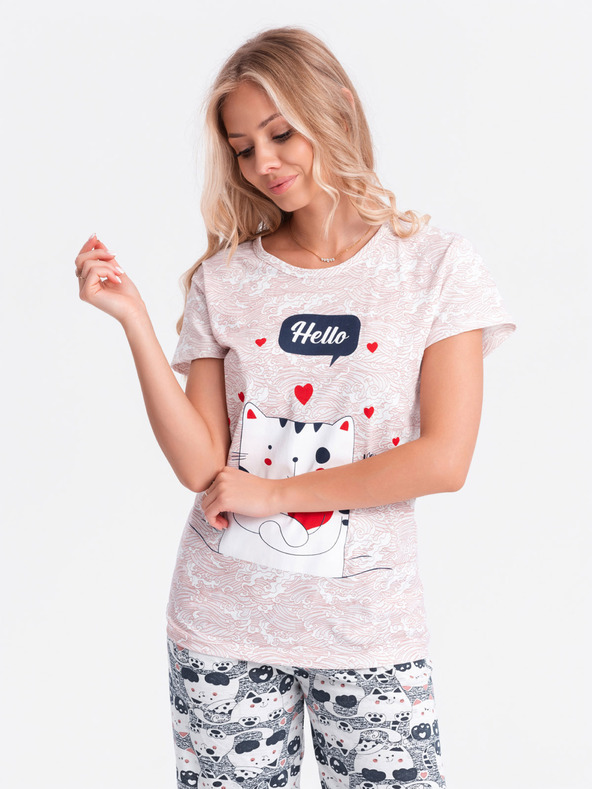 Edoti Дамска пижама - бежова EDOTI