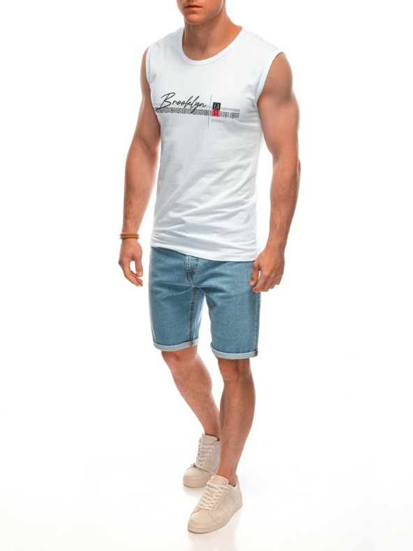 Edoti Мъжки боксерки с щампа - бели EDOTI