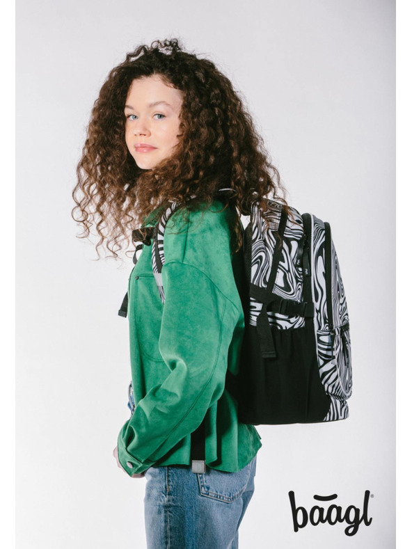 BAAGL  Черна училищна раница Baagl Core Mixture