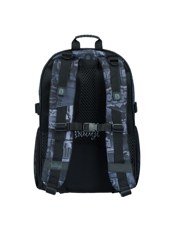 BAAGL  Сива ученическа раница Baagl Core Technic