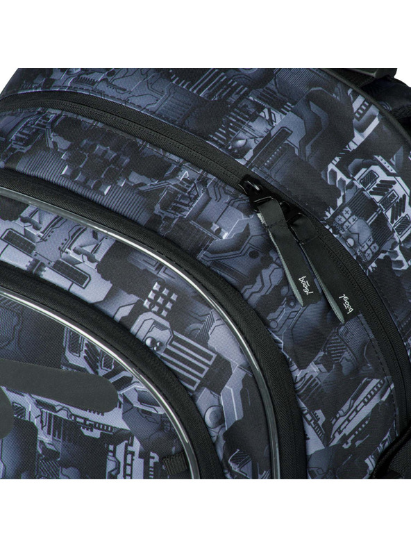 BAAGL  Сива ученическа раница Baagl Core Technic