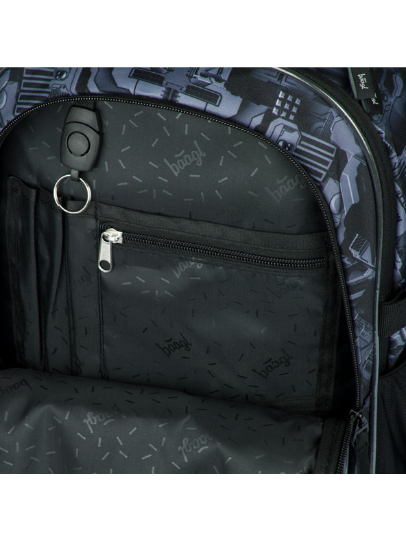 BAAGL  Сива ученическа раница Baagl Core Technic