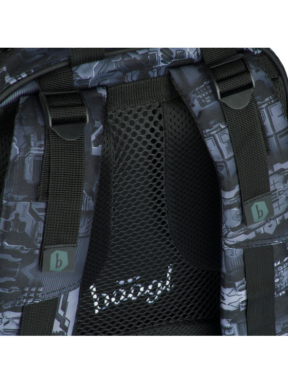 BAAGL  Сива ученическа раница Baagl Core Technic