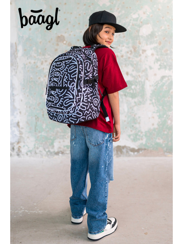 BAAGL  Черна училищна раница Baagl Core Element