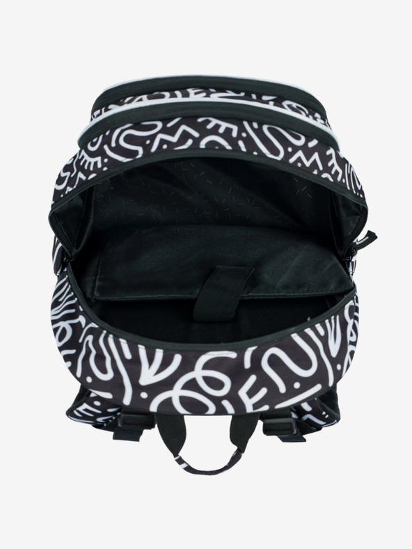 BAAGL  Черен шарен училищен комплект - раница, моливник, чанта Baagl Core Element