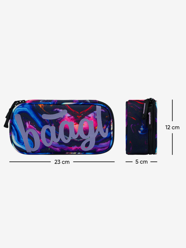 BAAGL  Лилав ученически моливник Baagl Marble