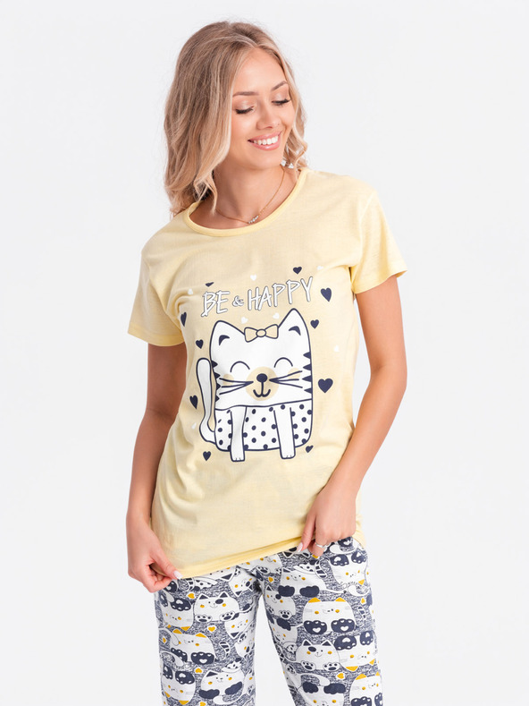 Edoti Дамска пижама - жълта EDOTI