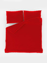 Kvalitex Едноцветно памучно спално бельо 140x200, 70x90cm червено