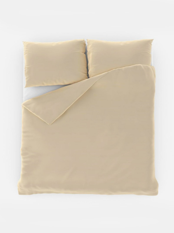 Kvalitex Френско едноцветно памучно спално бельо 240x200, 70x90cm бял цвят