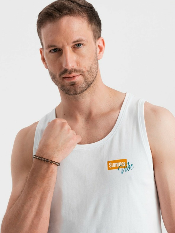 Ombre Clothing Мъжки памучен потник Summer Vibe с принт Ombre Clothing