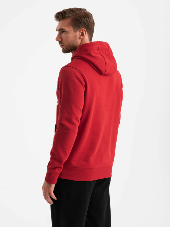 Ombre Clothing Мъжки суитчър с кенгуру с щампа Ombre Облекло