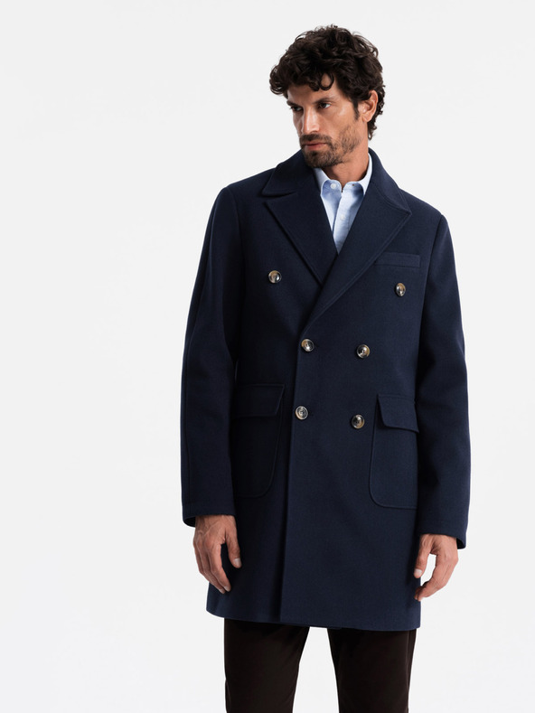 Ombre Clothing Мъжко палто с двуредно закопчаване Ombre Clothing