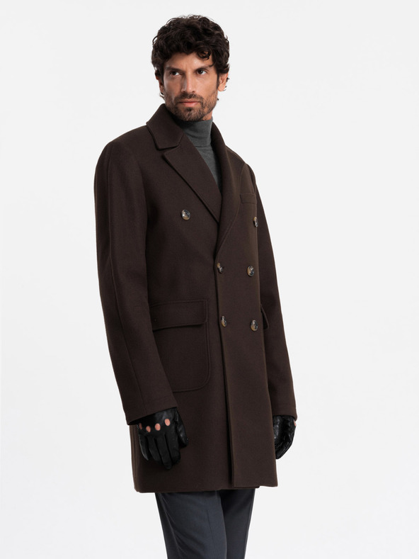 Ombre Clothing Мъжко палто с двуредно закопчаване Ombre Clothing