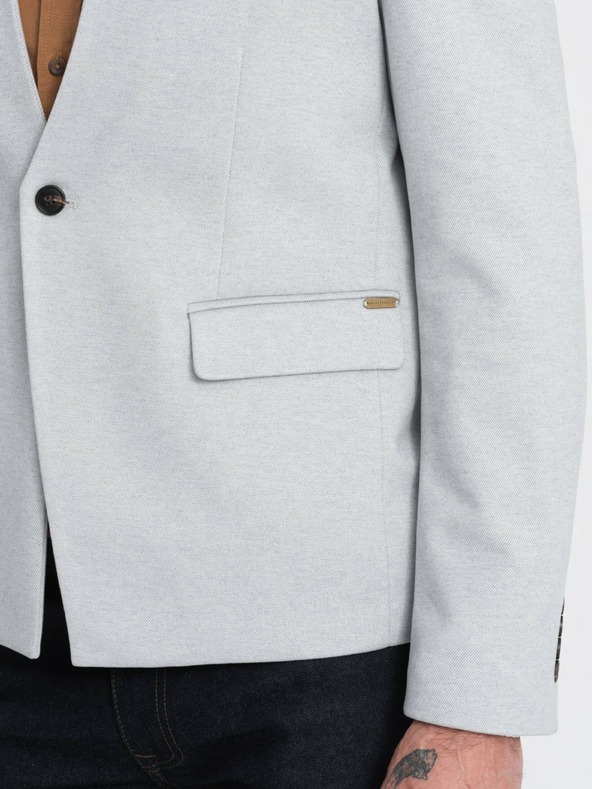 Ombre Clothing Мъжко яке в цвят тен със стояща яка Ombre Clothing