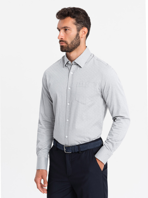 Ombre Clothing Мъжка риза Ombre Clothing SLIM FIT V2 OM-SHCS-0174