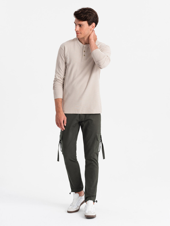 Ombre Clothing Мъжки дрехи Ombre STRAIGHT LEG CARGO V3 OM-PACG-0197