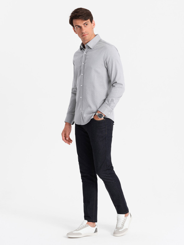 Ombre Clothing Мъжка риза Ombre Clothing SLIM FIT V2 OM-SHCS-0175
