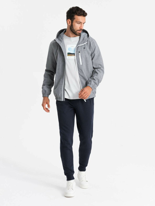 Ombre Clothing Мъжко леко спортно яке с подплата от полар Ombre Clothing