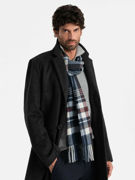 Ombre Clothing Мъжки шотландски кариран шал с ресни Ombre Облекло