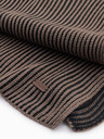 Ombre Clothing Мъжки плетен шал на двуцветни ивици кафяво и черно Ombre Clothing