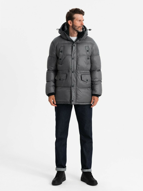 Ombre Clothing Мъжко дълго яке с джобове Ombre Clothing