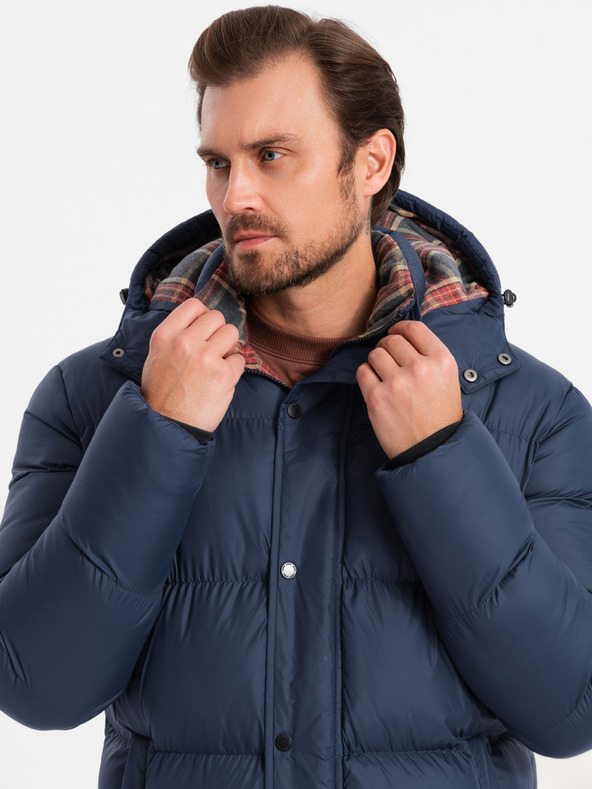 Ombre Clothing Мъжко карирано яке с подплата Ombre Clothing