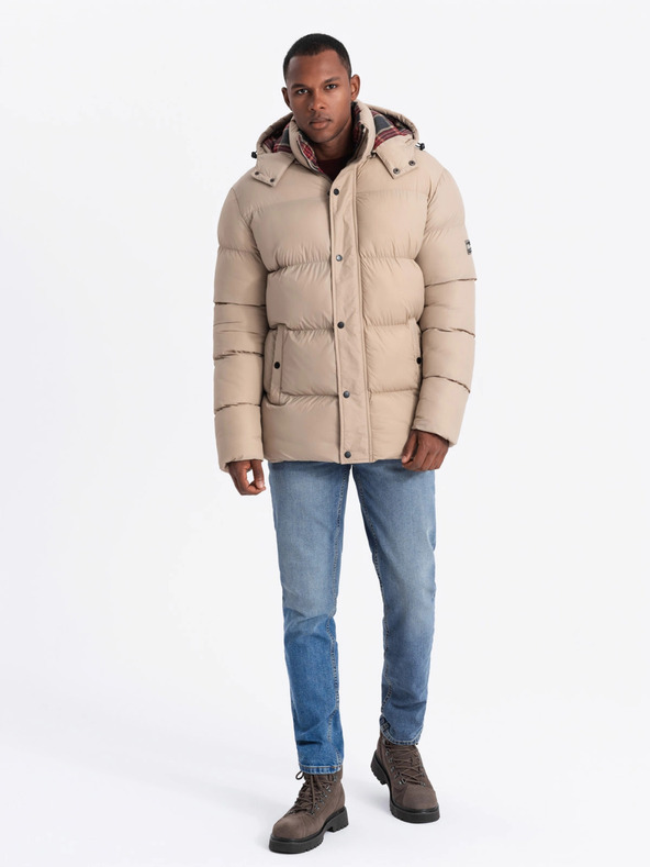 Ombre Clothing Мъжко карирано яке с подплата Ombre Clothing