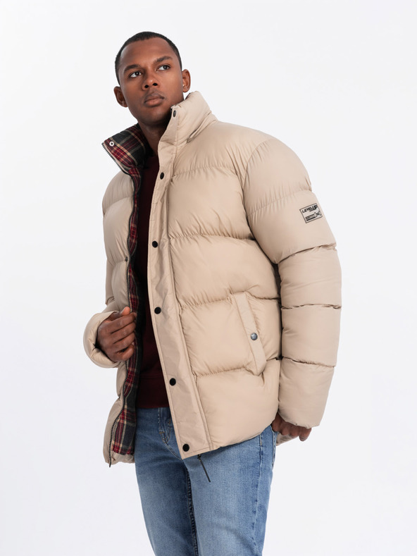 Ombre Clothing Мъжко карирано яке с подплата Ombre Clothing