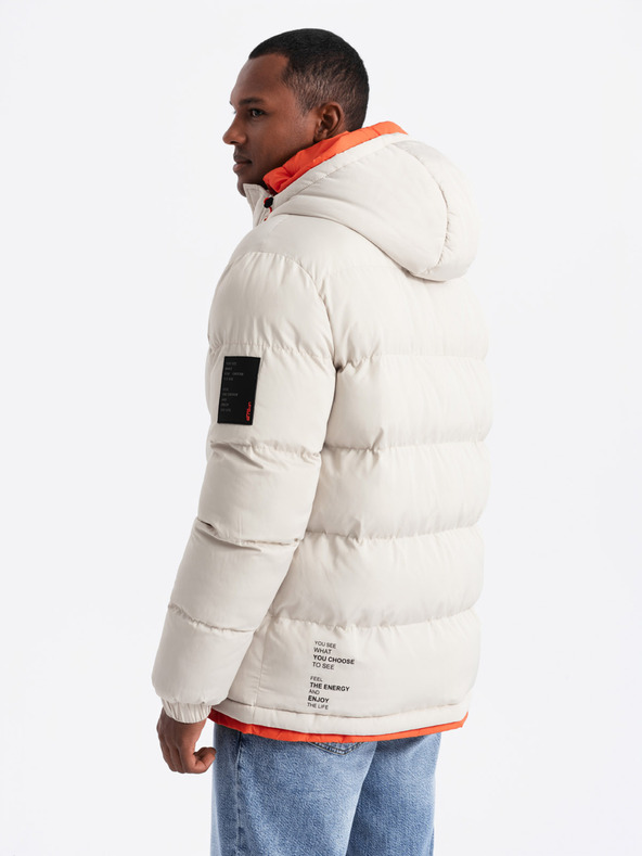 Ombre Clothing Мъжко спортно топло яке с двойна качулка Ombre Clothing