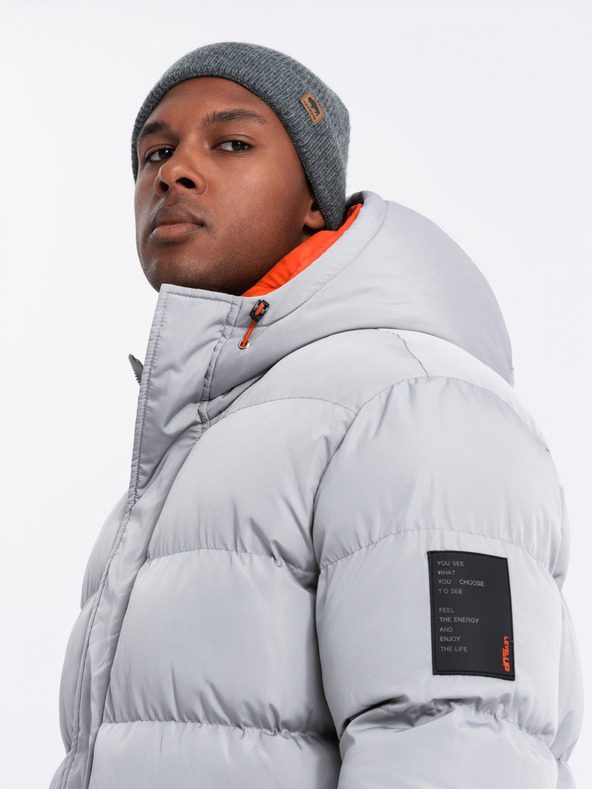 Ombre Clothing Мъжко спортно топло яке с двойна качулка Ombre Clothing