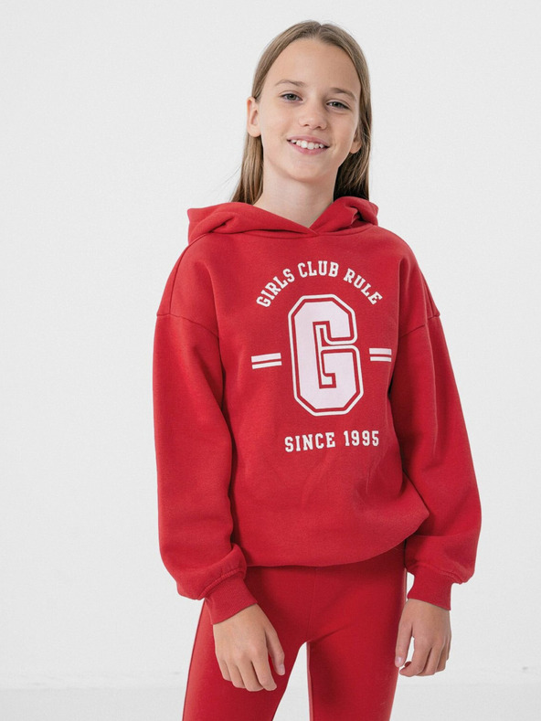 4F Памучен суитшърт за момичета 4F