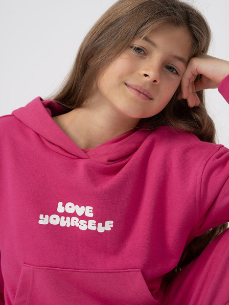 4F Памучен суитчър за момичета