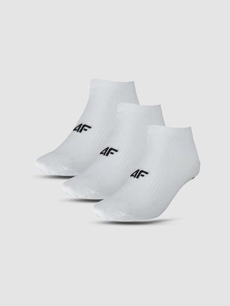4F Мъжки ежедневни чорапи под глезена (5 опаковки) 4F - бели