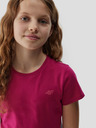 4F 4F Обикновена тениска за момичета - розова