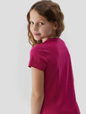 4F 4F Обикновена тениска за момичета - розова