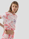 4F Тениска с щампа за момичета 4F