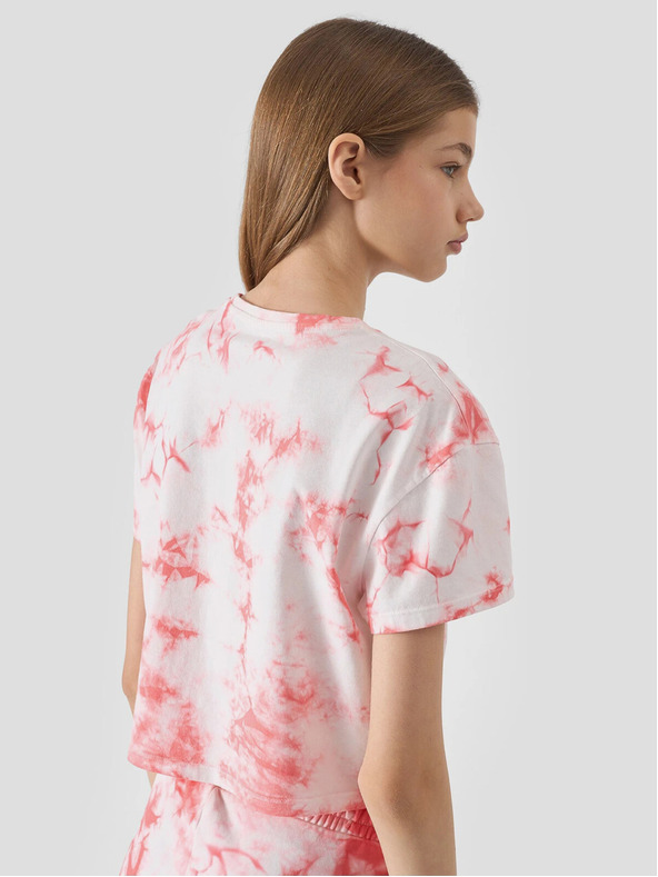 4F Тениска с щампа за момичета 4F