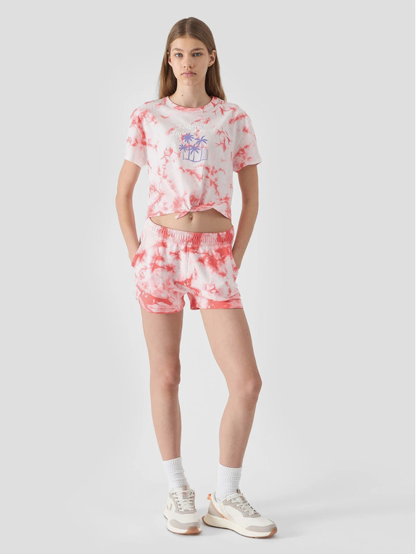 4F Тениска с щампа за момичета 4F