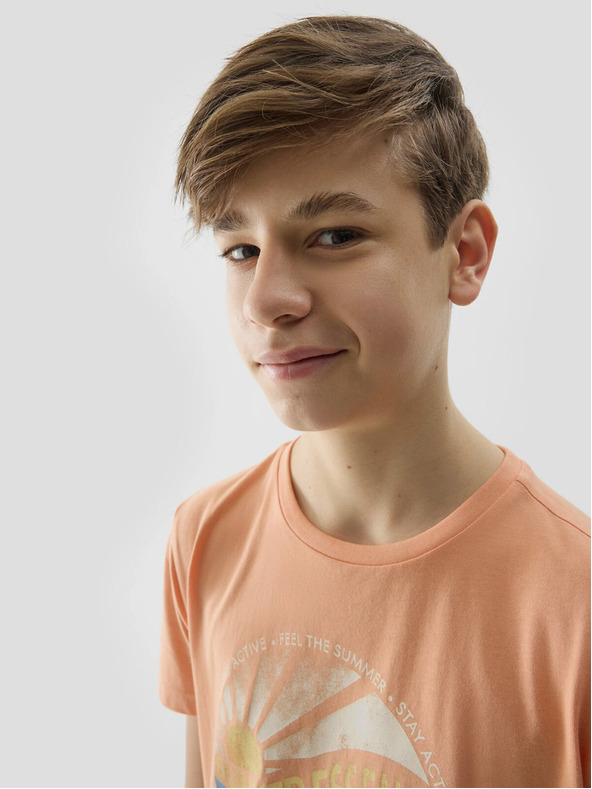 4F Обикновена тениска за момчета с щампа 4F