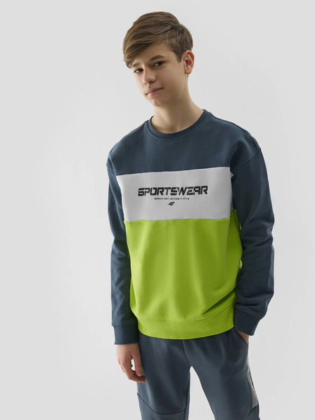 4F Суитшърт за момчета без закопчаване и без качулка 4F