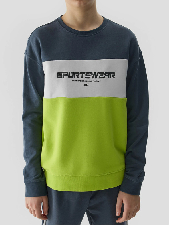 4F Суитшърт за момчета без закопчаване и без качулка 4F