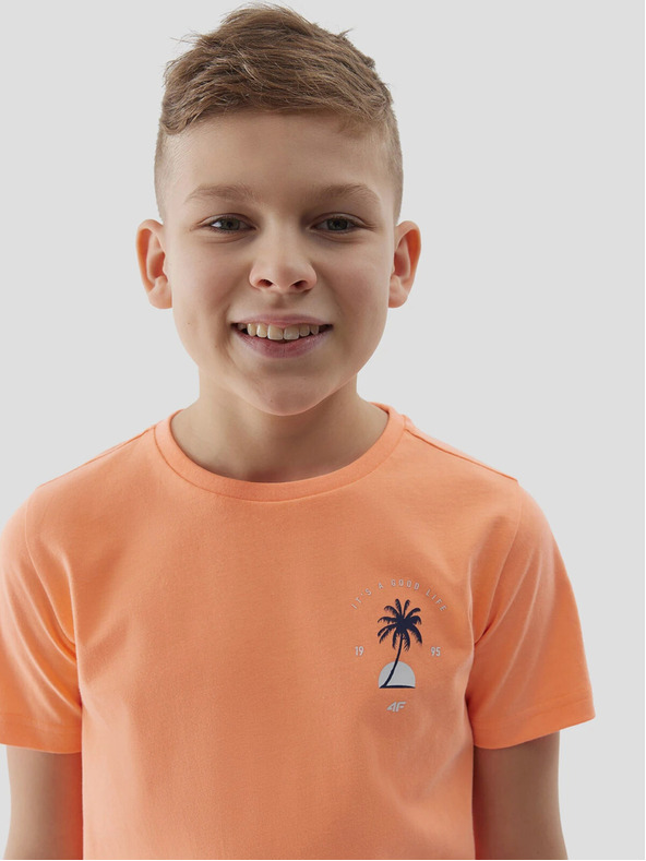 4F Тениска за момчета с щампа 4F