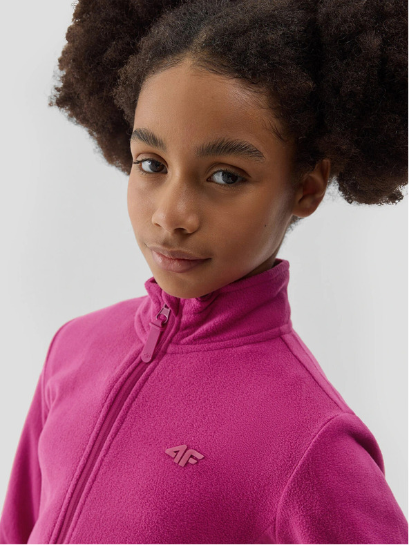 4F Флийс за момичета със стояща яка, редовен 4F