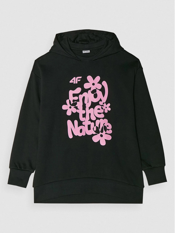4F Суитшърт за момичета 4F с качулка