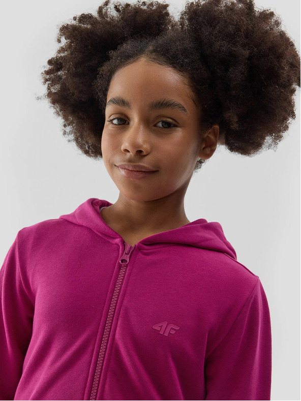 4F Суитшърт с качулка за момичета 4F