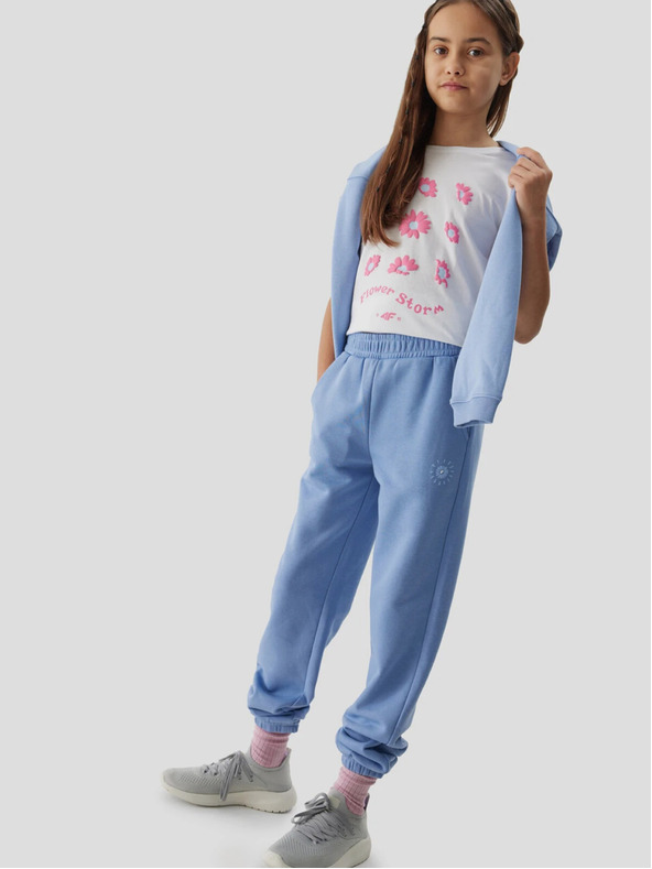 4F Тениска от органичен памук за момичета 4F