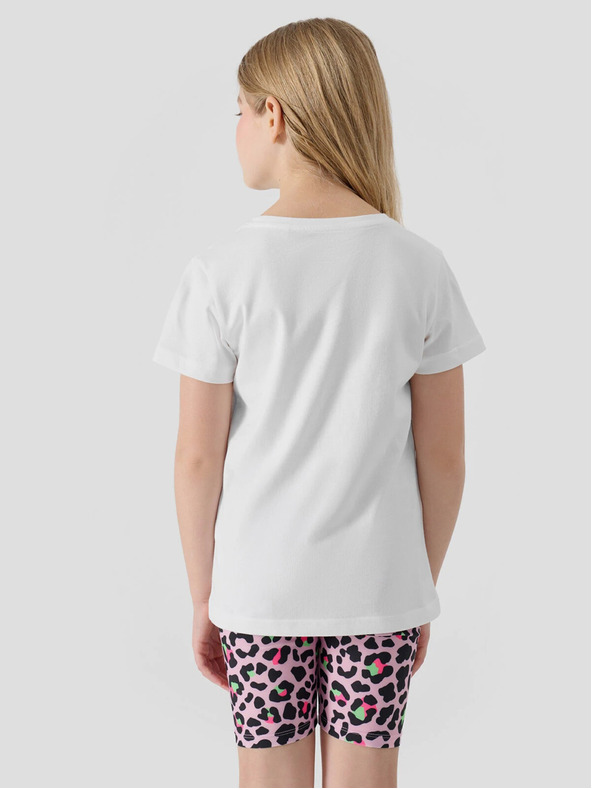 4F Тениска с щампа за момичета 4F