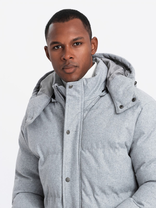 Ombre Clothing Мъжко дълго топло яке тип "парка" с вълна Ombre Облекло